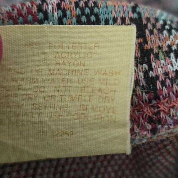 Vintage Ko Ko Knits Pink Plaid Flare Skirt and Blazer Women's 8 - Picture 4 of 6